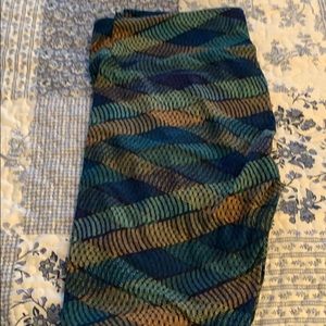 Blue & Gold Diamond Tall & Curvy LulaRoe Leggings
